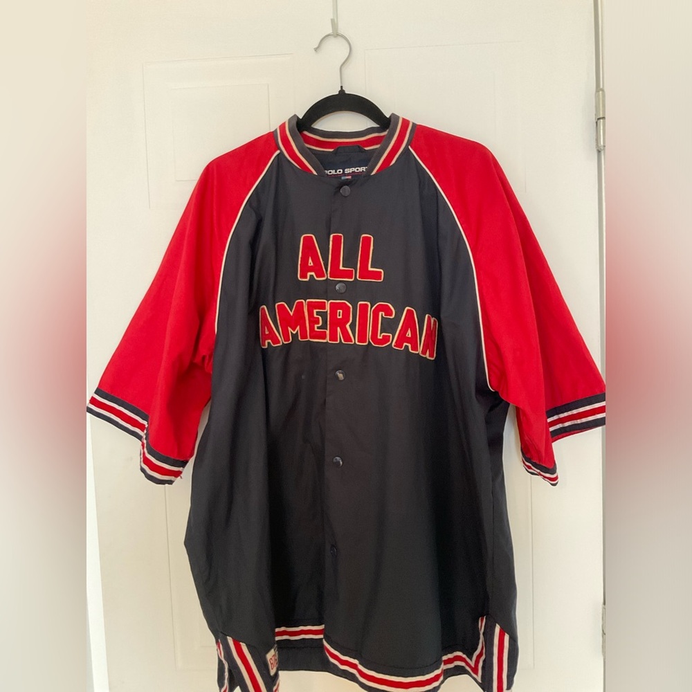 Rare Vintage All American Polo Sports Active Jersey Shirt